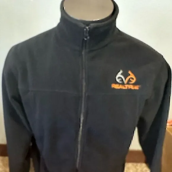 RealTree Mens Medium Fleece Full ZIP Jacket - Picture 1 of 5
